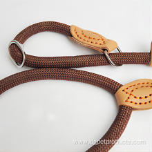 Pet Leather Button P-type Traction Rope Pet Leash